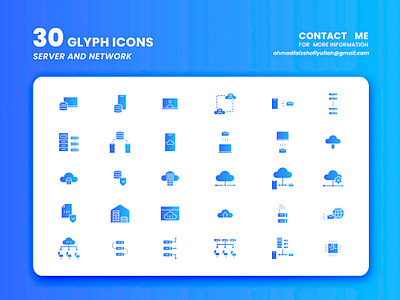 Icon Set of Servers and Networks design design icon flat icon gadget glyph icon icon icon design icon for sale icons internet line icon network network icon sale server server icon technology