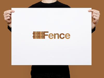 Fence | Typographical Poster brown font graphics illustration minimal poster sans serif simple text typography