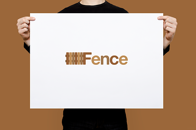 Fence | Typographical Poster brown font graphics illustration minimal poster sans serif simple text typography
