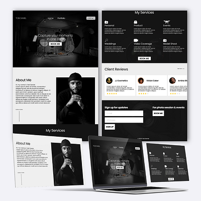 Photographer Landing Page graphic design landing page ui uiux web design