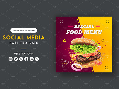 Burger Social Media Post Banner
