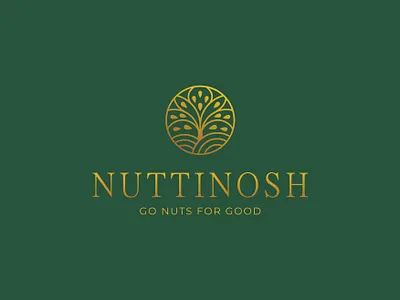 Nature Logo ( Nuttinosh ) branding design earth elegant gold graphic design logo logo botanical logo design logo elegant logo gold logo nature minimal minimalist nature simple vector