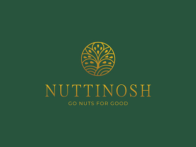 Nature Logo ( Nuttinosh ) branding design earth elegant gold graphic design logo logo botanical logo design logo elegant logo gold logo nature minimal minimalist nature simple vector