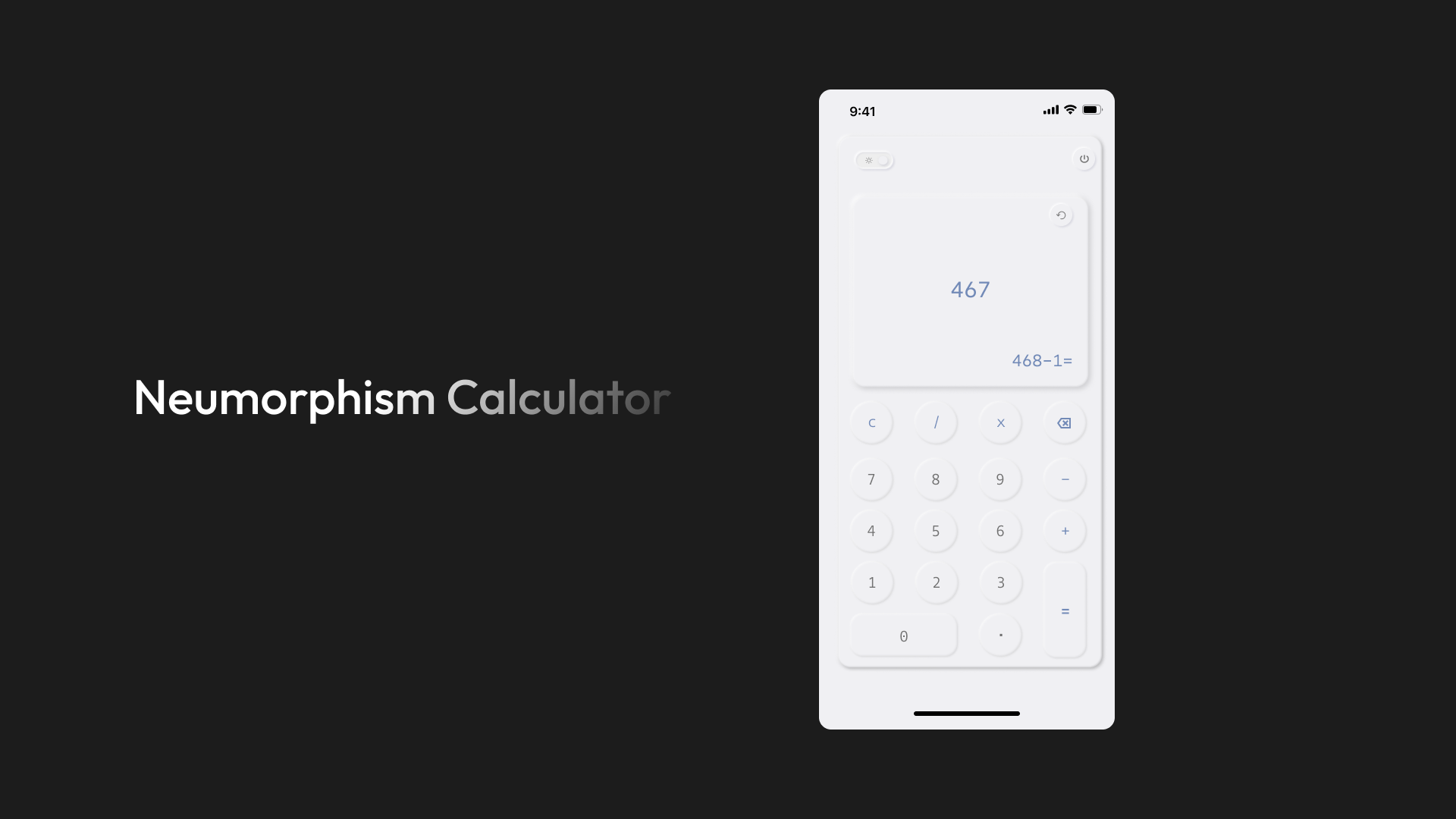Neumorphism Calculator