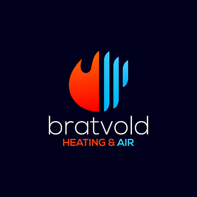 Logo Design for Bratvold Heating & Air branding design freelance designer graphic design hvac logo logo design logo design branding vector