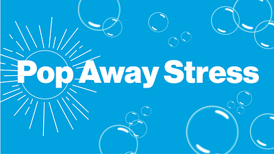 Pop Away Stress Marketing Materials branding design graphic design vector