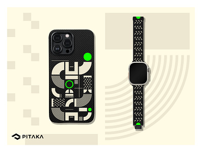 PITAKA Phone Case and Band Design apple watch geometry phone case pitaka