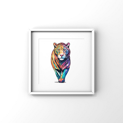 Colorful Panther poster animal colorful design illustration panther png poster svg vector