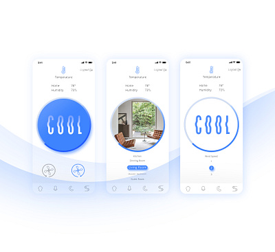 Home Smart Home - Fan Mode Control graphic design home automation ios mobile application motion graphics product design smart home ui