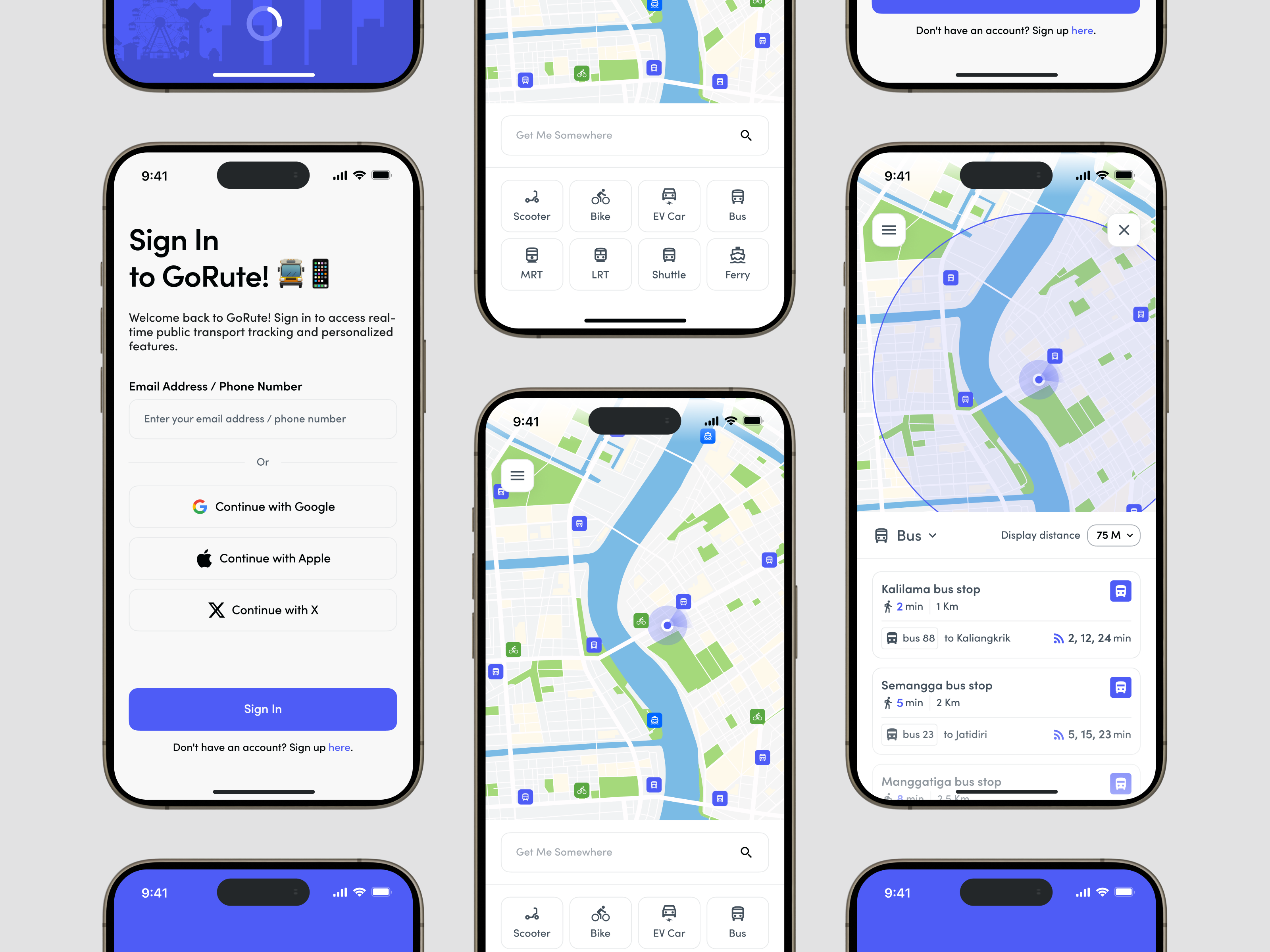 GoRute - Public Transport Application application city clean design gorute location map maps public transportation realtime rute seamlesstravel smartcity transportation ui urbantransport