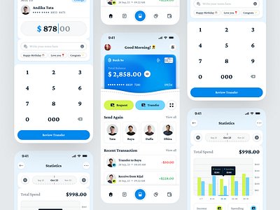 Bank So - Finance Mobile Exploration android bank app banking card charts clean credit card finance finance app financial fintech graphs ios mobile mobile banking money app saving ui ux wallet app