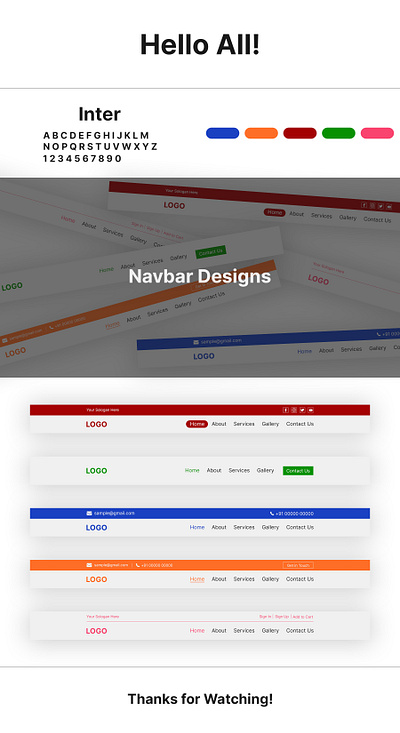 Navbar Design - Website Headers header navbar top bars ui web design website