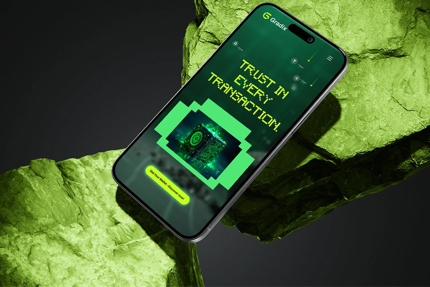 Website for a Crypto Company ✦ Gradix app design app ui crypto app crypto app design fintech app