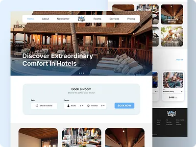 Booking Hotels Landing page concept booking hotels design landing page modern ui ui design uiux ux web website website design