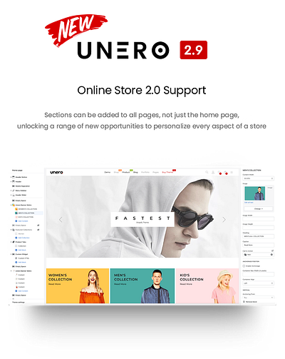 Unero - Clean & Minimal Shopify Sections Theme woocommerce templates