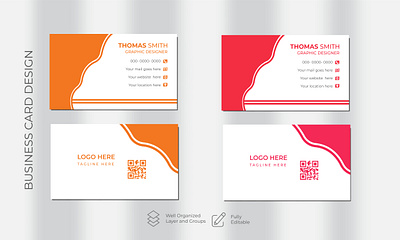 Corporate Business Template Card Design branding business card card contact design graphic design information template visiting visiting card