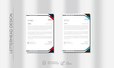 Corporate Letterhead Design Template business corporate design graphic design letter letterhead template
