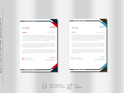 Corporate Letterhead Design Template business corporate design graphic design letter letterhead template