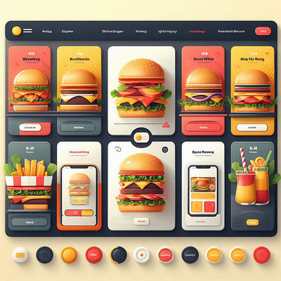 UI/UX Design For A Online Burger Shop 3d animation branding graphic design online store shop ui uidesign uiux ux uxdesign