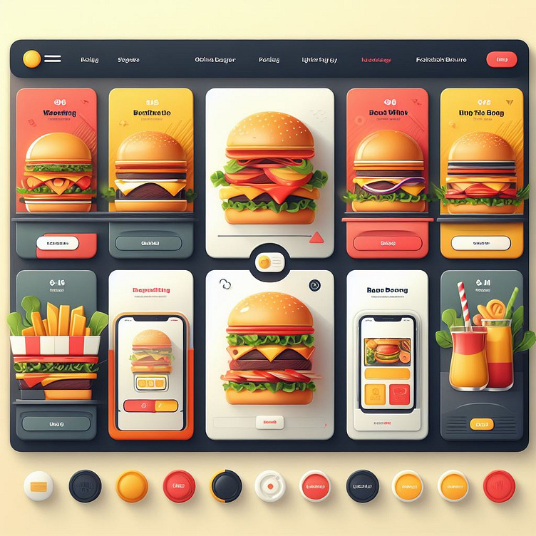UI/UX Design For A Online Burger Shop by SanjaySiri02 on Dribbble