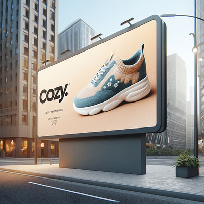 Cozy Billboard Mockup Design 3d animation billboard billboard design branding design graphic design