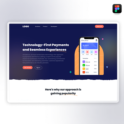 Saas Landing Page Design branding figma graphic design landing page design logo saas ui ui design webdesign