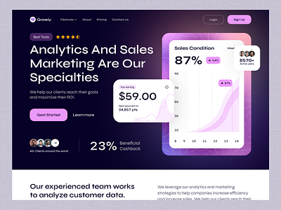 SaaS Landing Page finance saas landing page saas saas design saas landing page saas ui design saas web design saas website web design website design wily wily agency