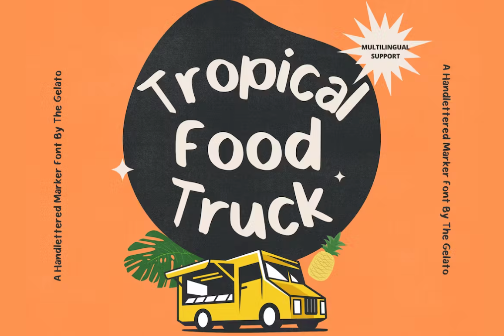 Tropical Food Truck Font By Itim2101 On Dribbble restaurant-menu-font-dafont