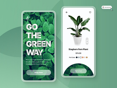 Plant App Design 3d animation art branding digitaldesign ecommerce flatdesign graphic design green illustration innovationsync logo mobile motion graphics nft plant shop product design shopify ui webdesign