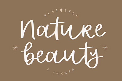 Nature Beauty Font beauty boutique brand calligraphy casual logo minimalist stylist