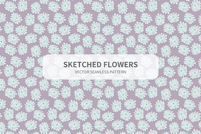 Sketched Flowers design fashion graphic design illustration pattern seamless
