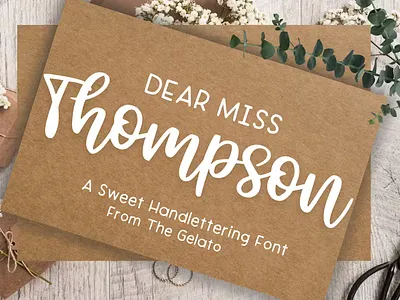 Dear Miss Thompson Calligraphy Font branding brush invitation luxury modern stylist wedding
