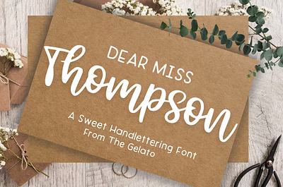 Dear Miss Thompson Calligraphy Font branding brush invitation luxury modern stylist wedding