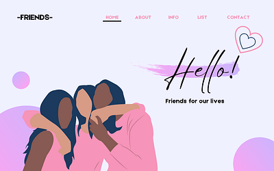 Landing Page best cute dribbel graphic design landing pink purple ui viral web