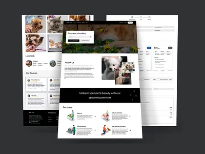 Uber Pets - Web Design pet care pet grooming uber uiux user interface web design