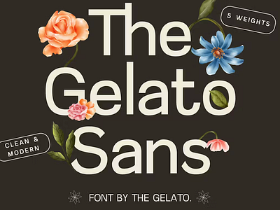 The Gelato Sans Serif Font boutique fashion logo magazine packaging urban