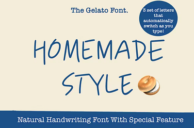 Homemade Style Handwriting Font alternate authentic cafe cozy handwritting homey label minimal packaging