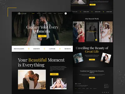 PS Photography Landing page branding camera design gallery landing page photo photography photoshoot portfolio shoot ui ux web website wedding