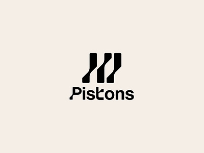 Pistons logo auto automobile black bmw branding car design engine graphic design illustration logo logofolio mercedes motor mover piston portfolio tech toyota vector