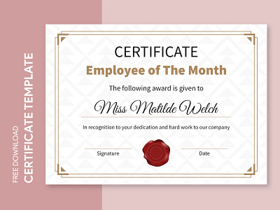 Employee of the Month Certificate Free Google Docs Template certificate certificates design doc docs document documentation free google docs templates free template free template google docs google google docs ms print printing template templates word