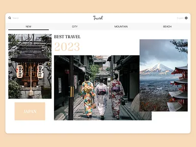 Travel design idea travel uxui webdesign