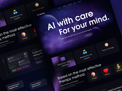 AI Landing Page Design ai website blockchain website crypto landing page crypto website design homepage landing page ui web web design web3 website website website design