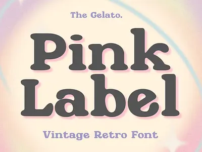 Pink Label Retro Groovy Font 70s 80s branding font groovy minimal modern retro vintage y2k