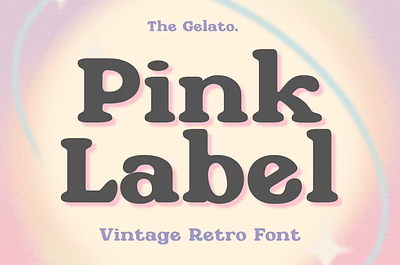 Pink Label Retro Groovy Font 70s 80s branding font groovy minimal modern retro vintage y2k