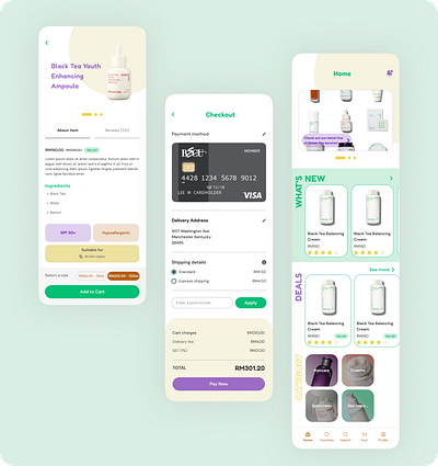 Innisfree App - A mobile mockup app branding design shopping ui ux