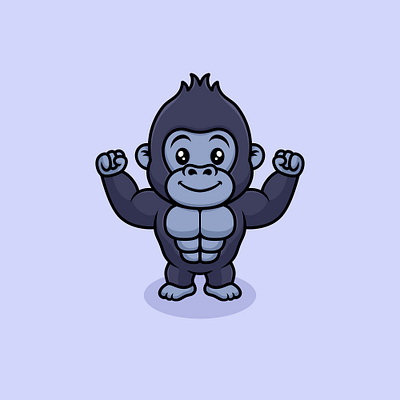 Mr. KingKong Cute Cartoon Illustration