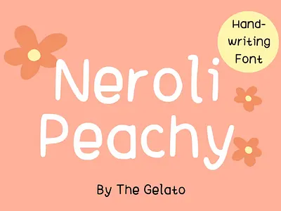 Neroli Peachy Handwritten Summer Font cute font minimalist modern playful quote stylist
