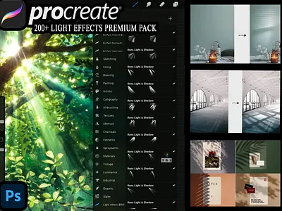 200+ Light Effect Pack for Procreate and Photoshop, Sunlight Ray branding design bundle digital artist digital brush digital painting logo pencil brush procreate brush procreate brushes procreate ipad procreate stamp procreate stamps sketch brush