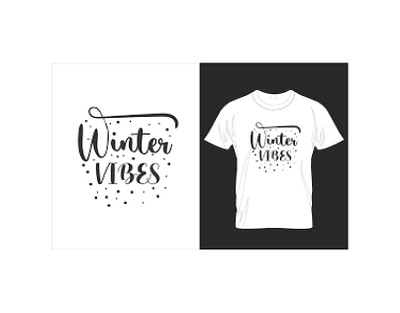 winter vibes typography t-shirt typography