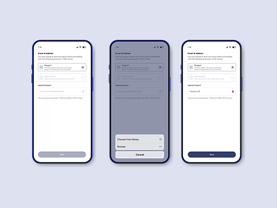 Proof of Address app payments bank app banking bill payments branding card card payments credit card payments design design tool document documents illustration kyc mobiledesign onboarding ui upload userexperience ux